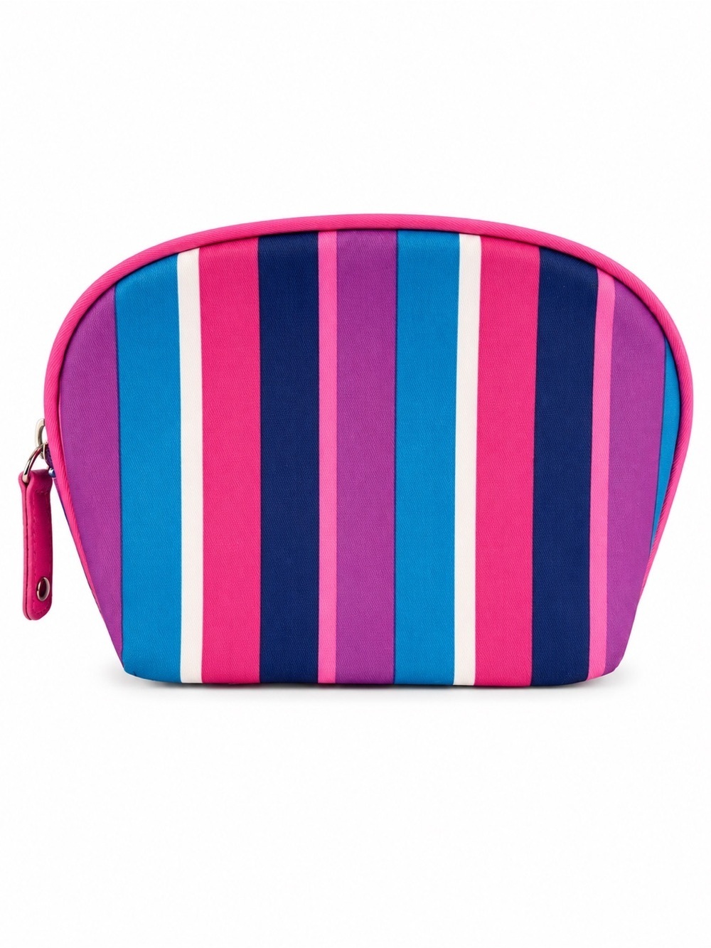 Striped Pink, Blue & Purple Cosmetic Pouch